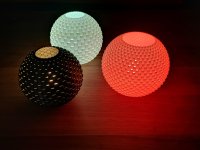 Design LED Dekoleuchte SOLIS aus nachhaltigem 3D Bio Material